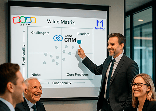 Zoho CRM reconocido como líder en usabilidad y funcionalidad por Nucleus Research 2025